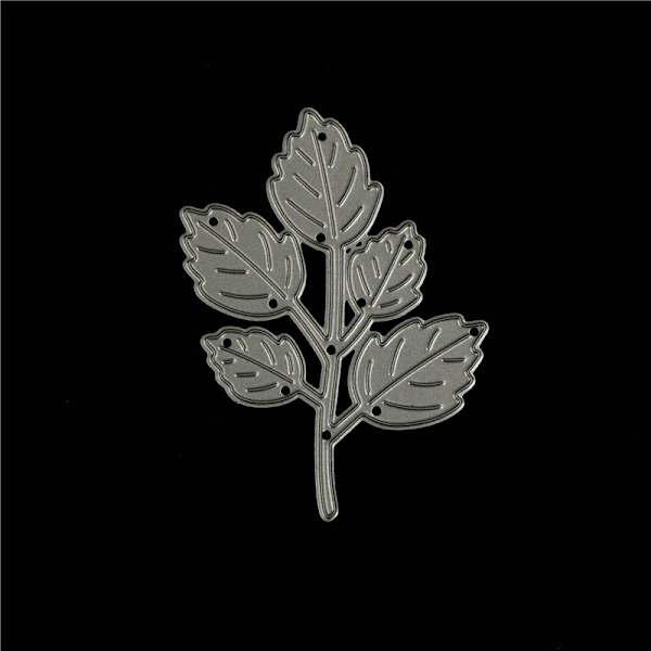1 kpl lehtiä Metal ting Dies -stensiilit tee-se-itse-scrapbooking-korttiin D Silver