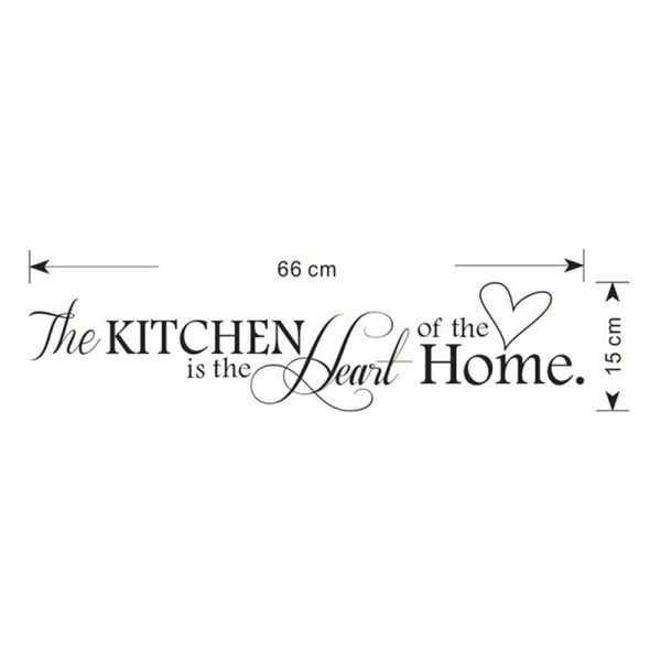 Kitchen Is the Heart of Home Wall Stickers Quote Flyttbar flis