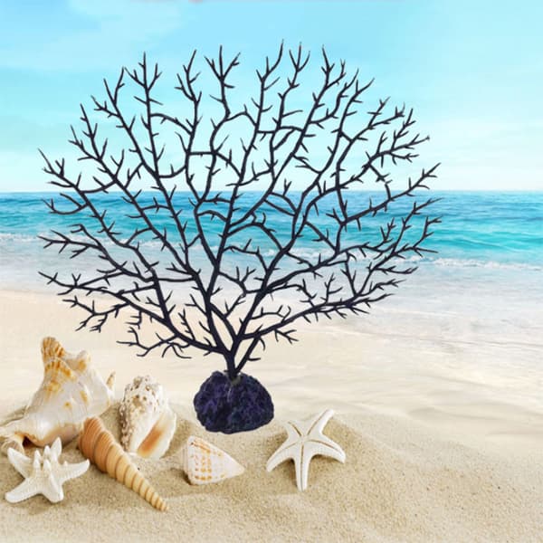 Tree Shape Akvarium Dekoration Decor Sea Iron Tree Plastic Cora White