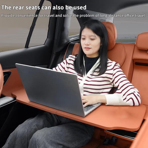 Bilbakke Bord Sammenklappeligt Auto Fører Passagersæde Laptop Skrivebord D Beige