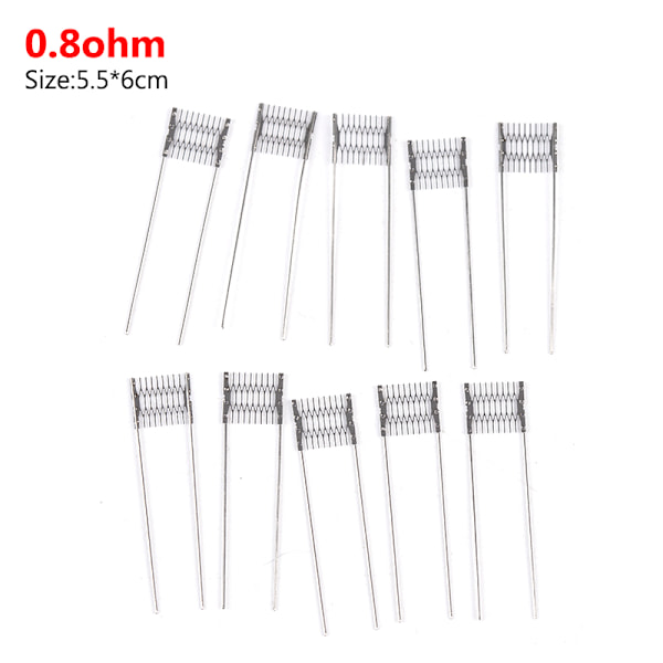 10Pc DIY Rebuild Mesh Coils 0,6/0,8/1,0/1,2ohm för Xros Calibur 0.8ohm