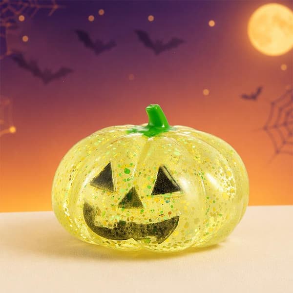 Halloween Glitter Græskar Klemmelegetøj Elastisk Til Halloween A7