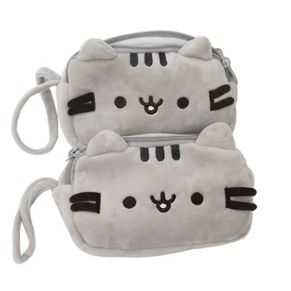 Kawaii Plush Cat Penal Etui To Layers e Cartoon Penal Bag St