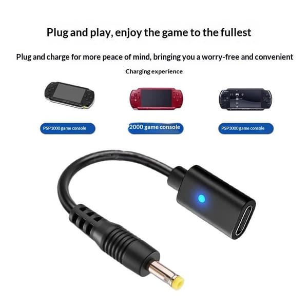 1/5 st USB C-kabel för PSP1000 2000 3000 Controller Typ C LED