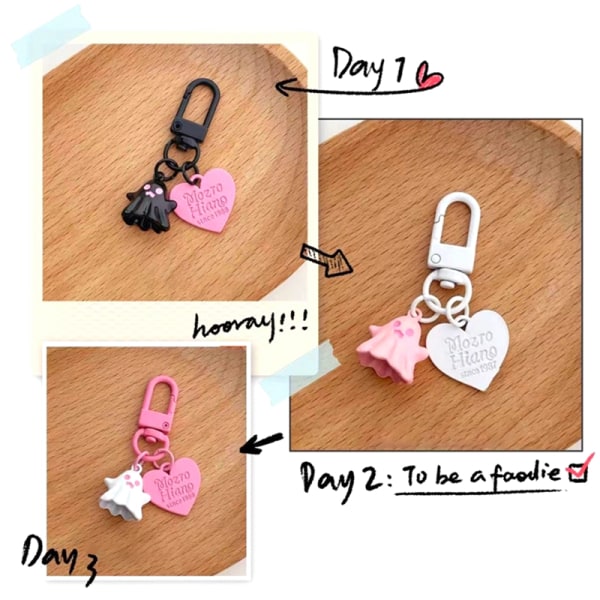 Halloween Ghost nøkkelring Doll Pendant Love Keyring Backpack Cha A
