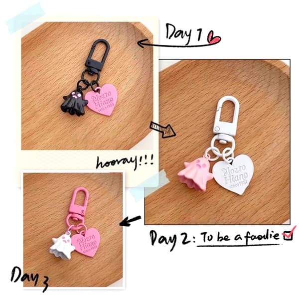 Halloween Ghost nøkkelring Doll Pendant Love Keyring Backpack Cha B