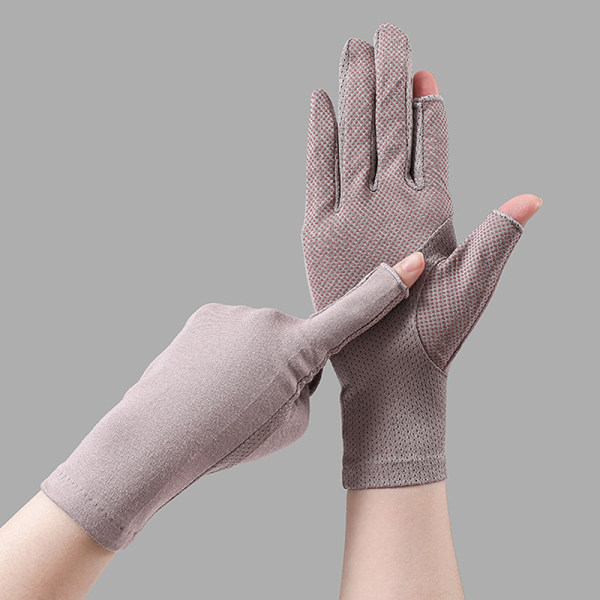 1 par udendørs åndbare handsker tynde sommer UV-beskyttelse Driv Light purple