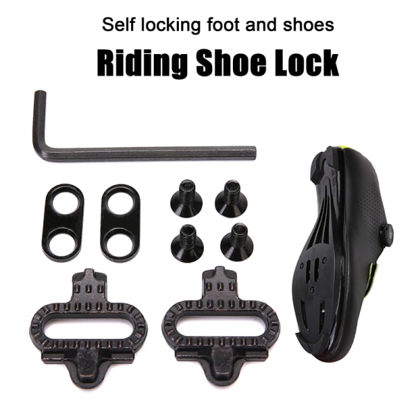 1 set MTB pyöräpoljin kiinnikkeet Cleat itselukittuva polkupyörän poljin Cl 1Set