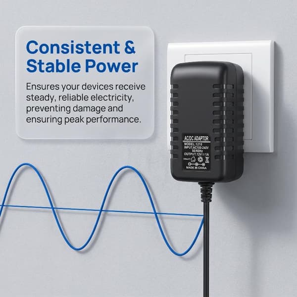 DC 12V 3A Strömadapter AC 100-240V Ingångsströmförsörjning Laddare Universal 9V2A