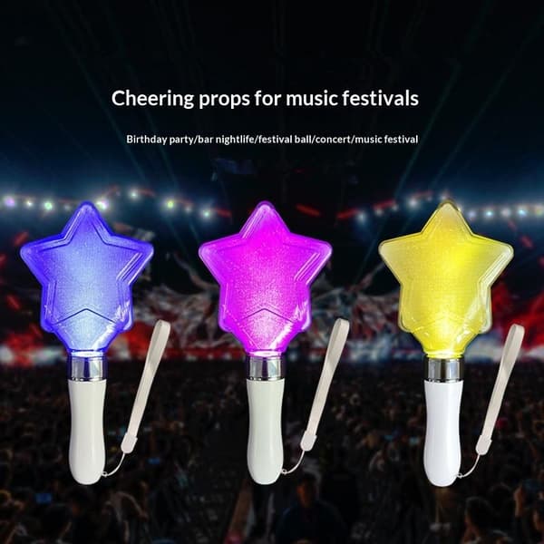 Stjärnhjärta Lightstick Glow Stick Mini Lightsticks Konsertljus A
