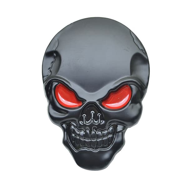 Kranie Skeleton Head Kraniet 3D Metal Car Body Sticker Auto Rear E