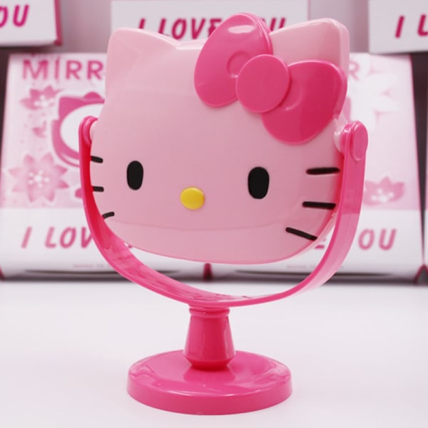 Ny Kawaii Pink Mirror Cartoon Hellokitty Melody Kuromi Folding Pink