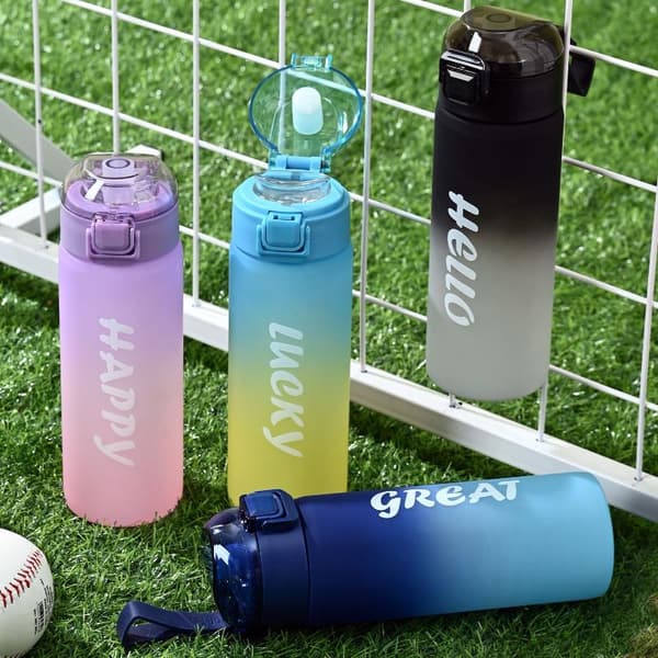 650ML Sportvattenflaska med stor kapacitet, gradientfärg, kopp D