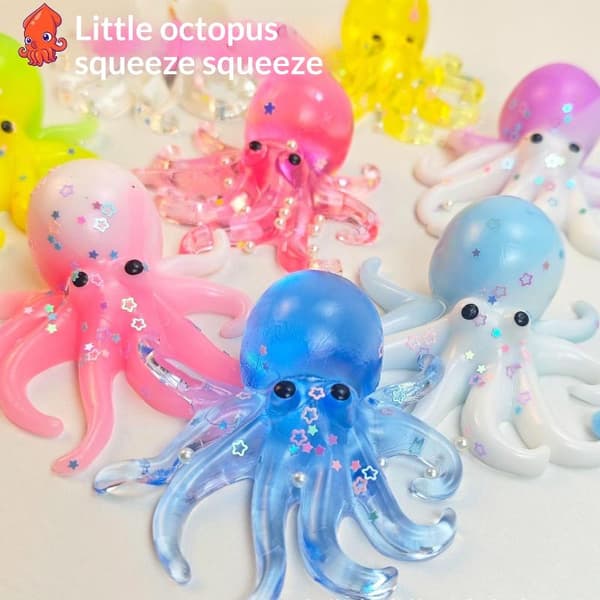 1 stk. Squishy Ocean Blæksprutte Fidget Legetøj Langsom Rebound Legetøj A5