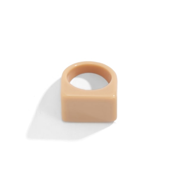 Nye enkle estetisk acetat akryl tykke runde ringer for kvinner Pink