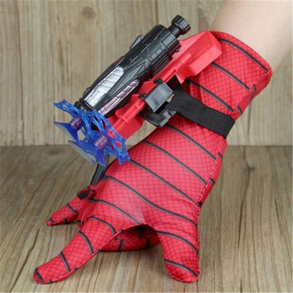 Nye Spider Man Leker Plast Cosplay Spiderman Glove Launcher