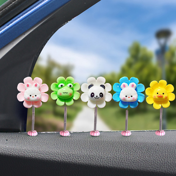 e Shaking Bobble Head Flower Auton sisustuksen koristeena F A5