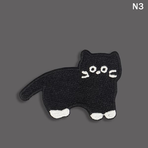 Sort killing broderi patch tegneserie e patches DIY tøj Sh 6
