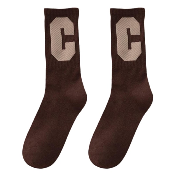Hot Rea Höst Vinter n Colorful Big C Letter Sports Crew Sock Green