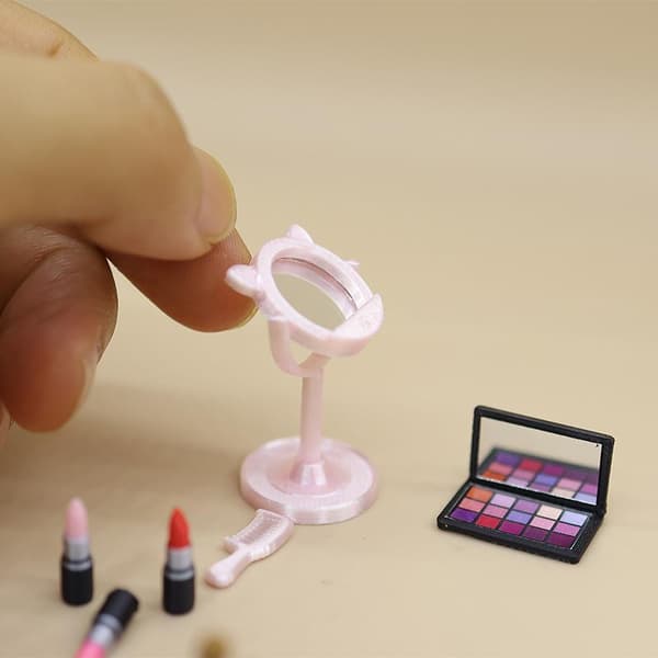 1 stk. simuleret miniature dukkehus makeupbørste kosmetik til dukke A3