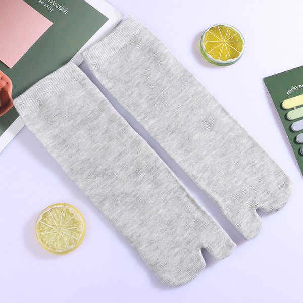 1/3 Par Style Strumpor Bomull Andas Separat Två fingrar Så 1pair gray