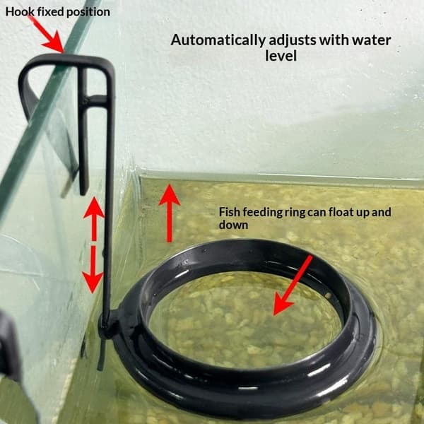 1/2/5 st akvariefoderring fisktankstation flytande bricka 1Pc
