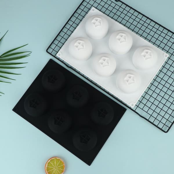 6-håls blåbärsmousseform Fruktformad dessertform D White