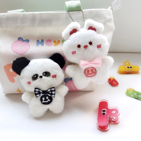 Animal Plysj Toy Bear Frog Panda Pendant Doll Keychain Bag Key Bear