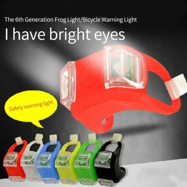 Cykelljus 6 Generation Frog Light AG10 Batteri Silikon Lig yellow