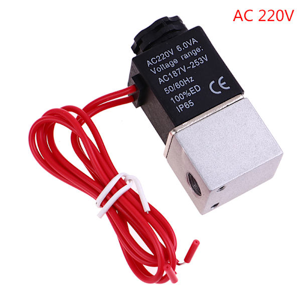 12V 24V 110V 220V 380V Magnetventil 1/8" 2-vejs direktevirkende AC 220V