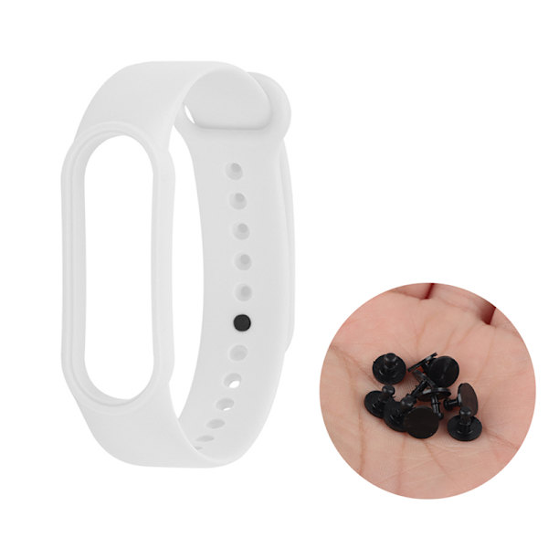 10 Stk Spænde til Mi Band 6 5 4 3 Erstatningsstrop Armbånd Black