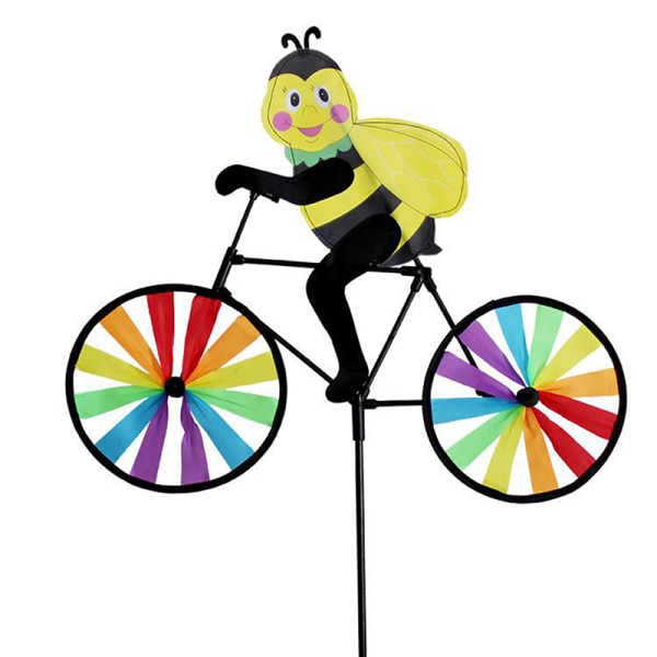 Pig Bee Tiger on Bike DIY Windmill Animal Cykel Wind Spinner C