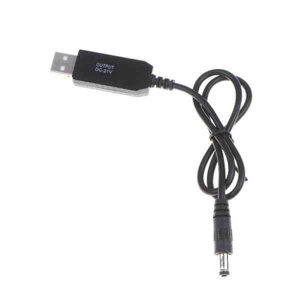 1/5 stk 5V til 21V Boost-kabel 21V litiumbatteri dedikert lader 100cm 1pcs