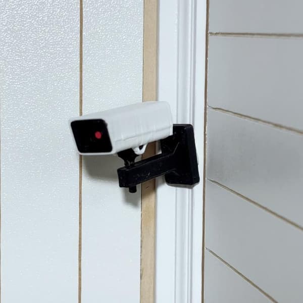 1/2 stk. 1/12 Dukkehus Mini Overvågningskamera Model til Mikro White