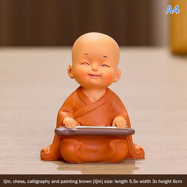 Mini Buddha-statue Små buddhistiske munker Buddhisme-figur Ze A4