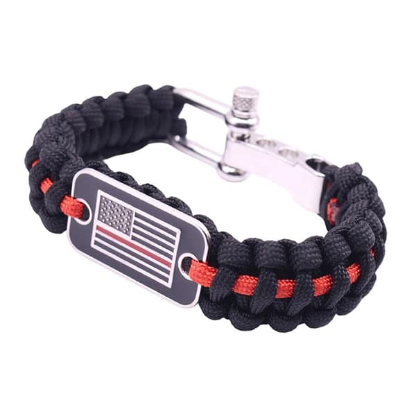Camo Paracord Armbånd Justerbart Spænde i Legering Taktisk Overlevelse A5