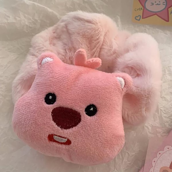 Kawaii Loopy Doll Plys hårnåle Hår Ring Hovedreb Pink pige C A4