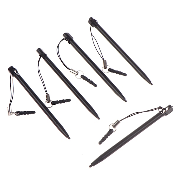 5 stk Resistiv berøringsskjerm Stylus Hard Tip Pen med støvplugg