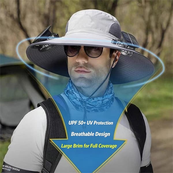 2026 Unisex Justerbar Solviftehatt med Bred Brem D