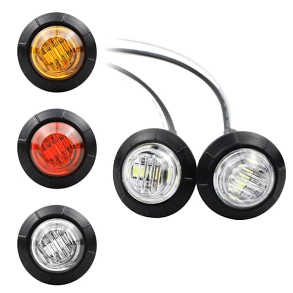 24V 3SMD 3/4" asuntovaunun perävaunun sivumerkkivalot LED White