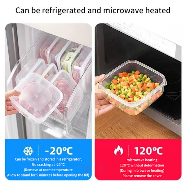 Förseglad plastkonserveringsbox Kylskåp Förvaringsbox Microw