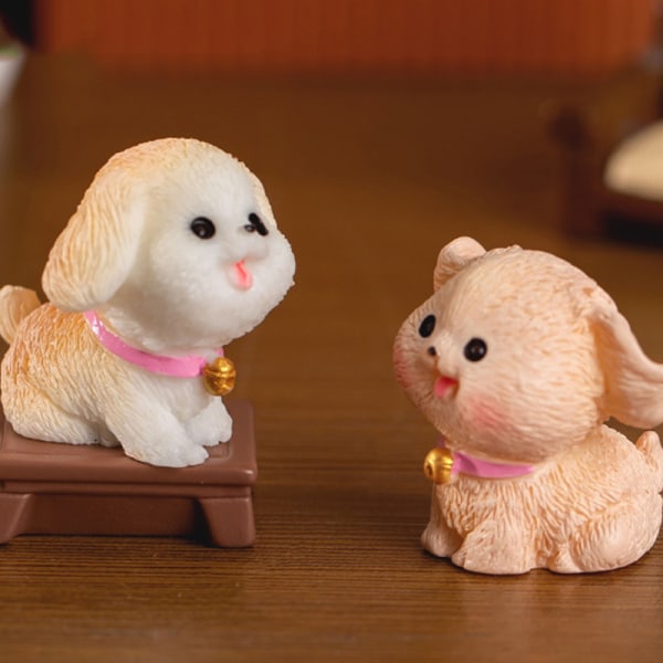 e Resin Dog Puppy Animal Miniature Figuuri Kodin Koriste ruukku 11