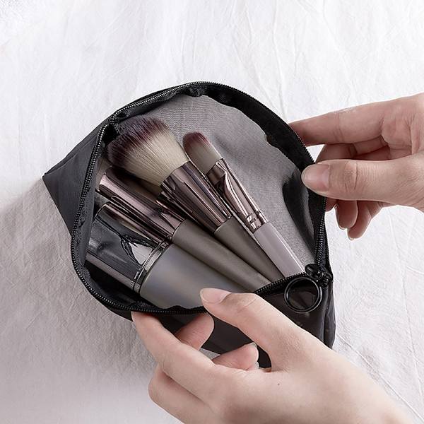 Mesh dragkedja Bärbar Transparent kosmetikapåsar Dokument B M