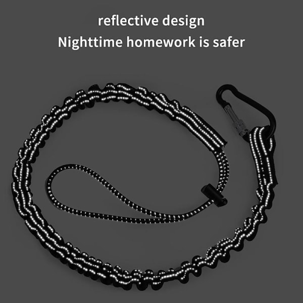 Säkerhetsbungee-fästlina med karbinhake, fallskydd Orange