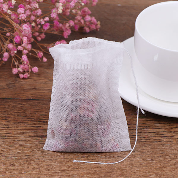 100 kpl/eräpussit Teepussit Infuser String Heal Seal 7 x 9cm