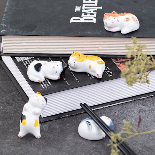 Lucky Cat sticks Holder Keramiske pinde Keramisk boligdekoration A3