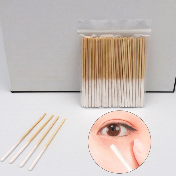 30/60 kpl Kertakäyttöinen Pidempi puuvillapuikkoharja Nukkaamaton Micro Br 60PCS
