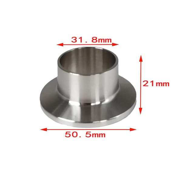 Svejse sanitær fitting svejseklemme ferrule passer til klemme rustfrit 57