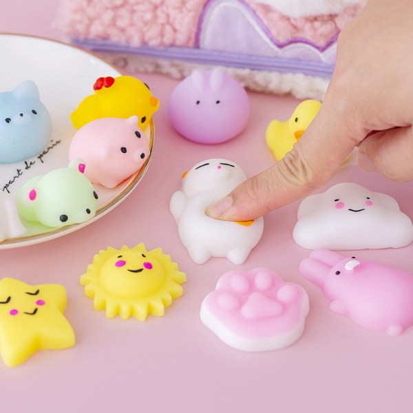 Kawaii Animal Soft Mochi Fidget Toys Antisensoriska leksaker för Adu 16