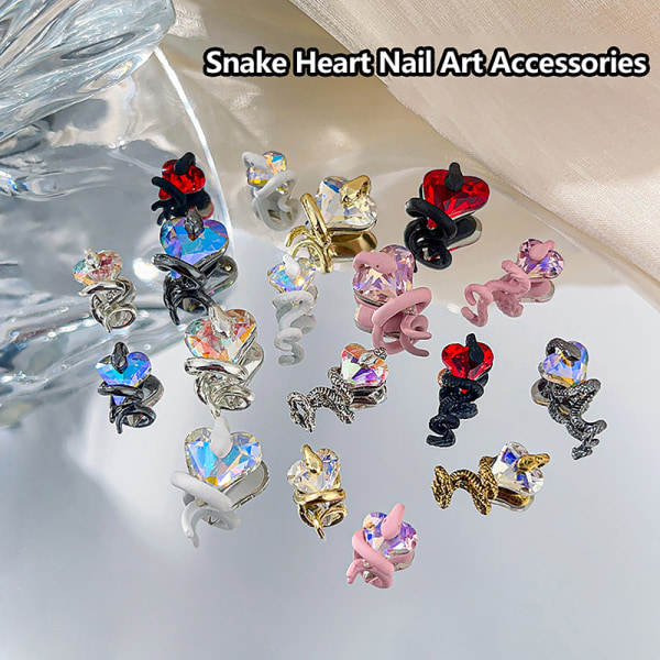 Nail Art Decorations Charm Legering Snake Heart Nail Jewelry 3d Na L2